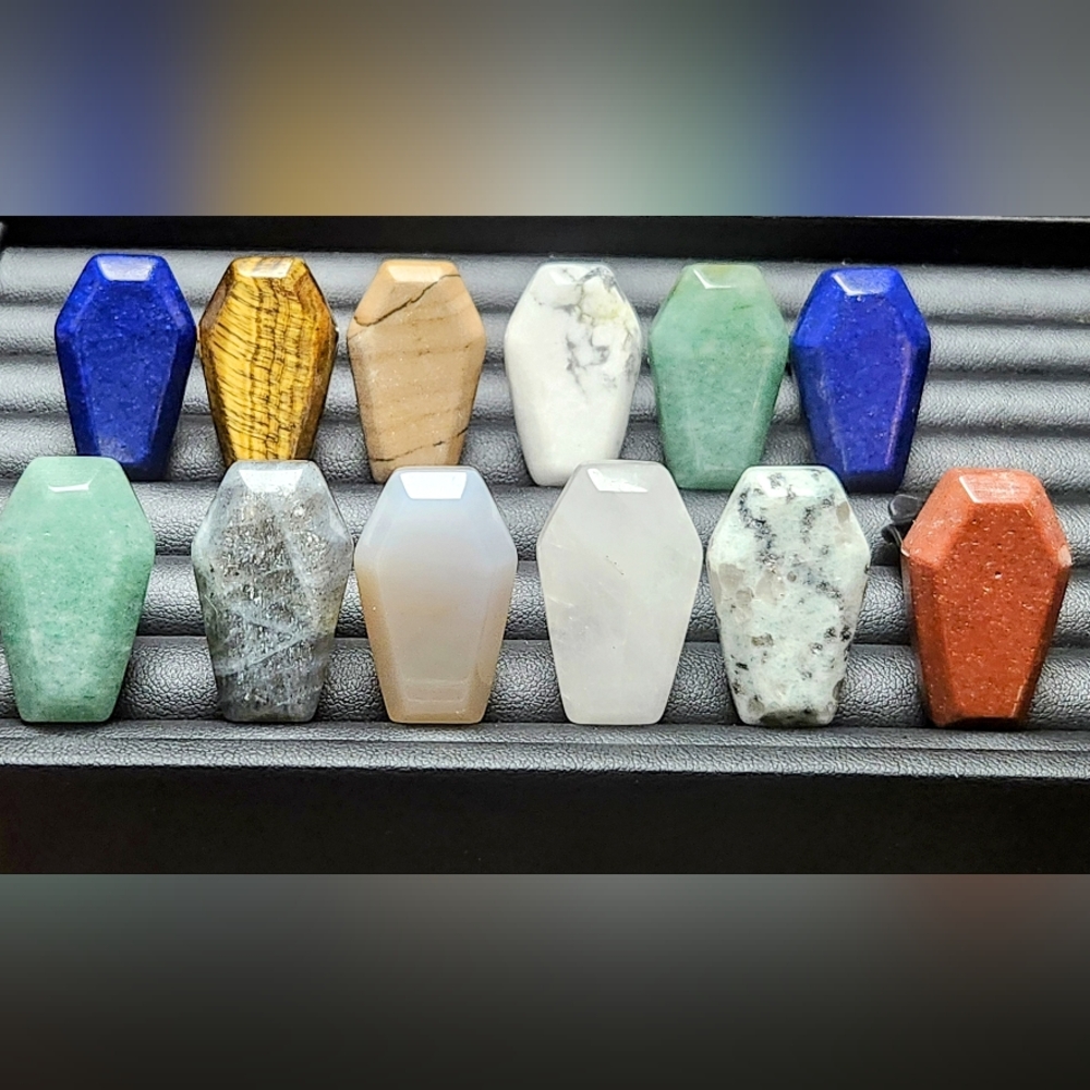 Crystal Coffin Shaped Car Vent Clip Car Accessory